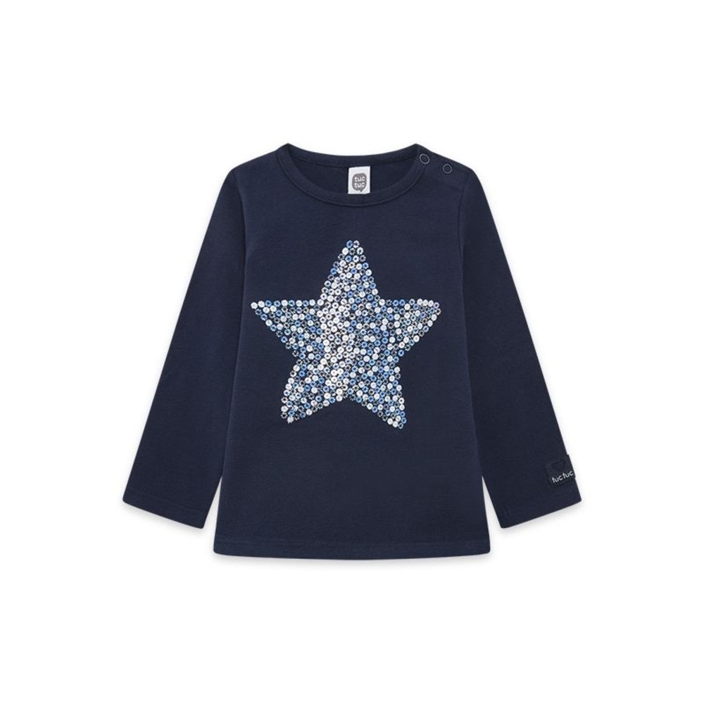 Navy Star Long Sleeve Tee for Kids